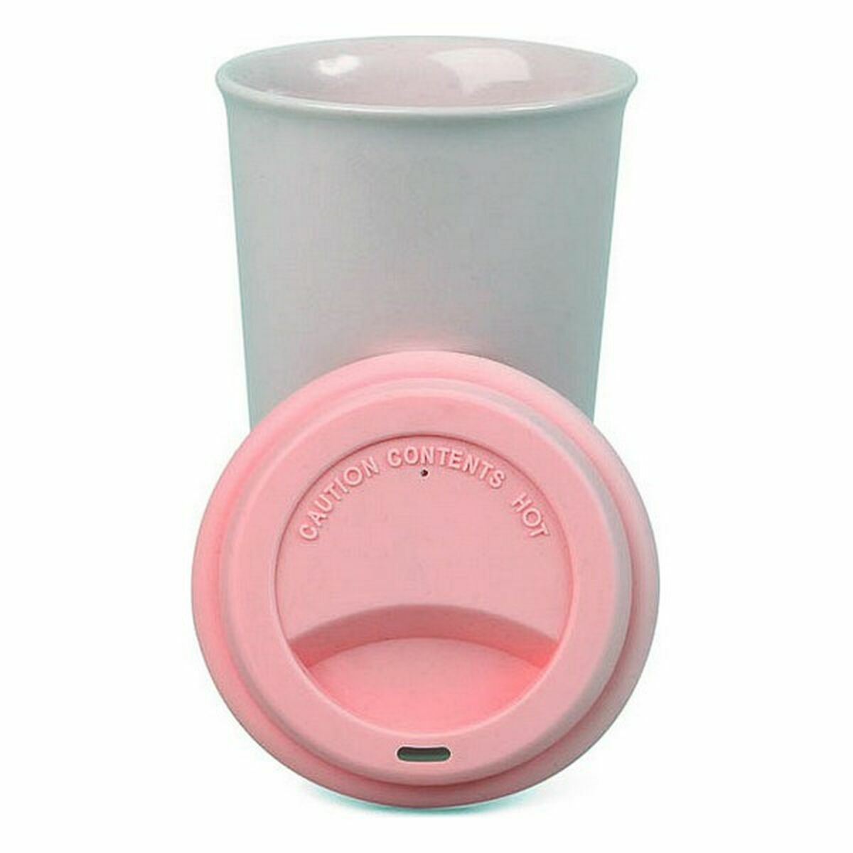 Cană ceramică cu capac din silicon - 520ml